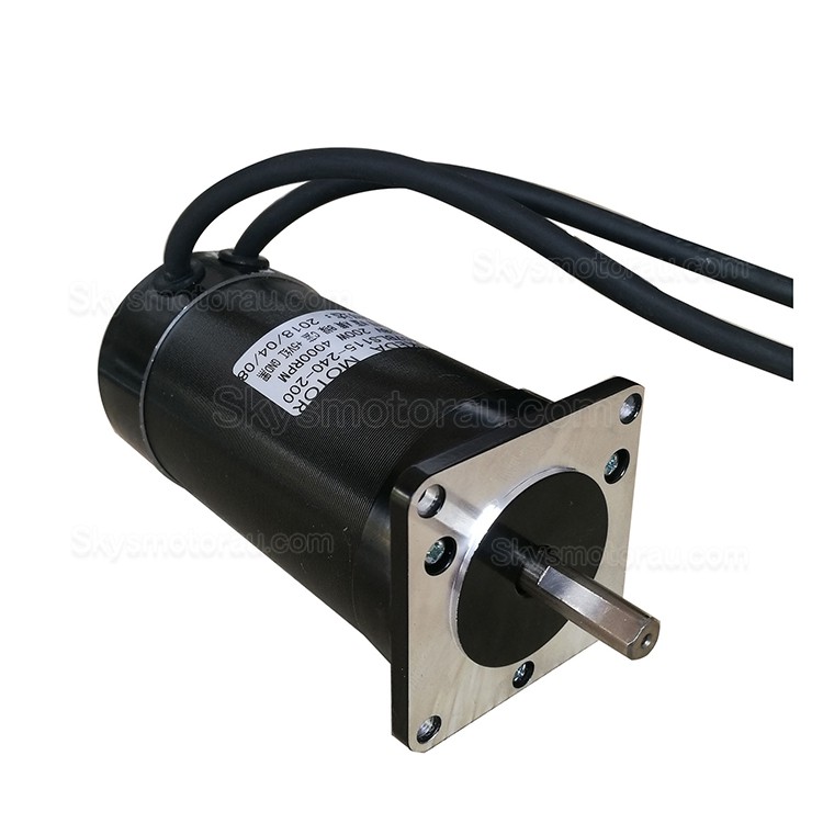 24V 200W Brushless DC Motor OK57BLS115-240-200 3 Phase 4 Poles 4000RPM 47Ncm 12A 57x57mm BLDC Motor